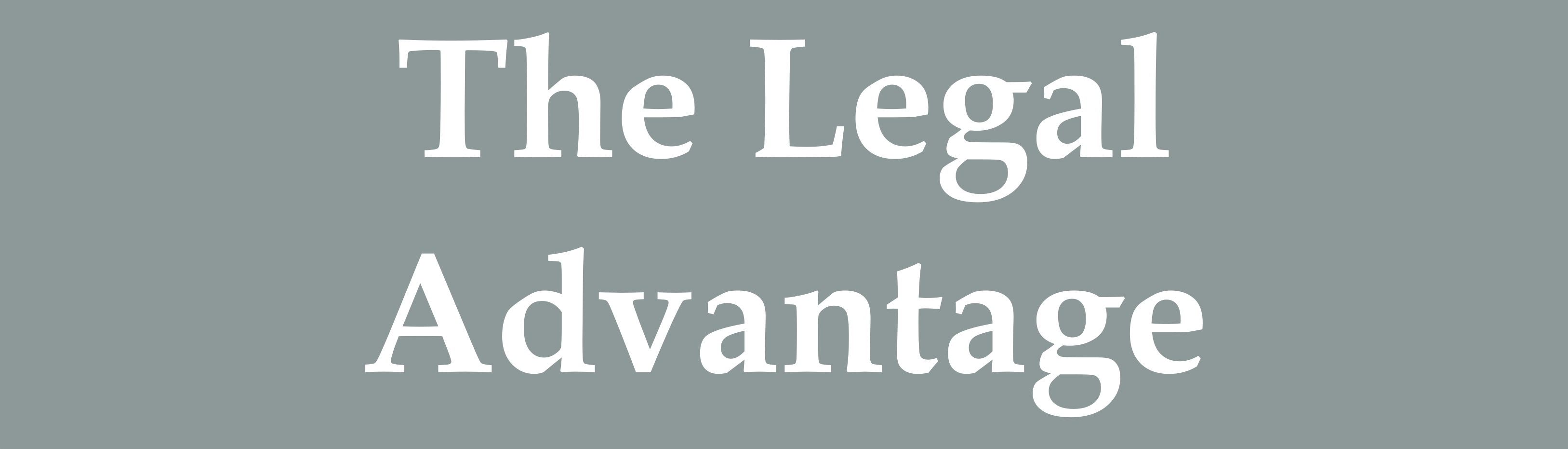 The Legal Advantage header